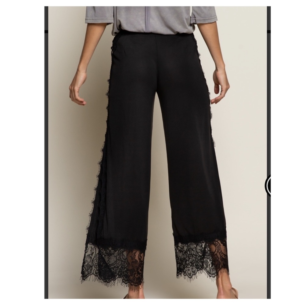Pol clothing lace trim knit pants - Picture 2 of 6